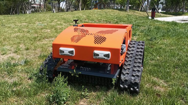 բենզինային շարժիչի ինքնալիցքավորվող մարտկոցով աշխատող մարտկոցով աշխատող անլար ռադիոկառավարիչ հնձող ռոբոտ
