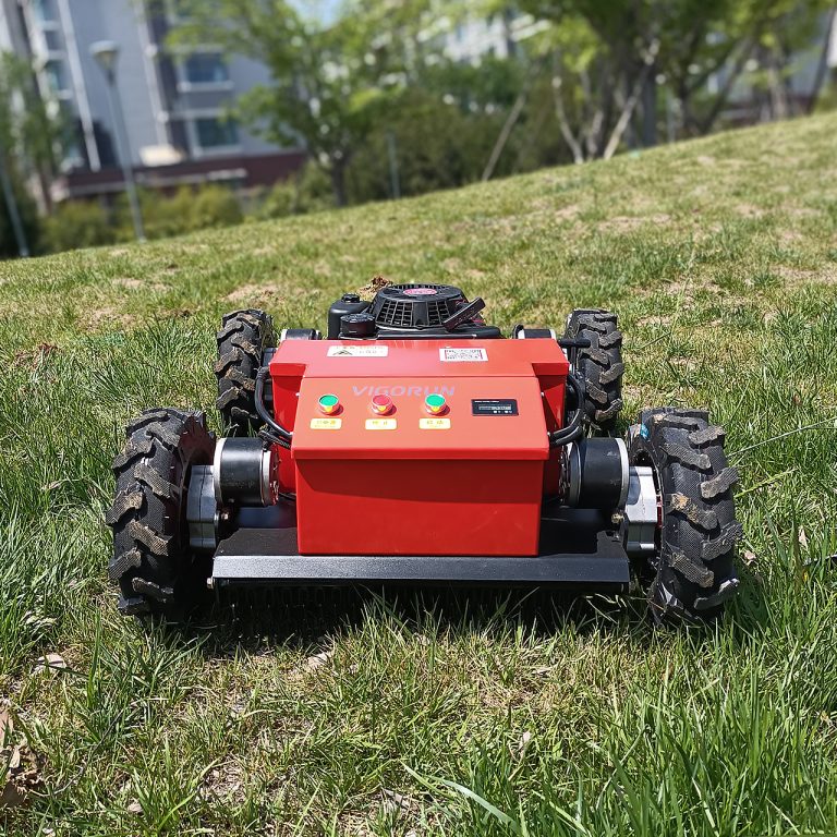 Cina radio-dikawasa padang rumput hejo mower kalawan lagu harga low, pangalusna robot mower padang rumput hejo jeung kadali jauh