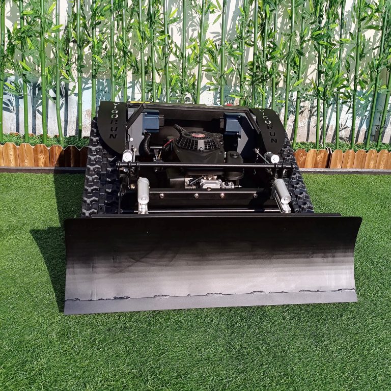 चीन में निर्मित सर्वोत्तम गुणवत्ता वाला 4WD क्रॉलर रिमोट कंट्रोल लॉन घास काटने की मशीन
