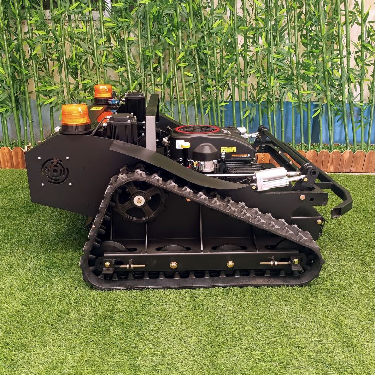 China made remote control track mower low price for sale, Chinese best tracked robot mower